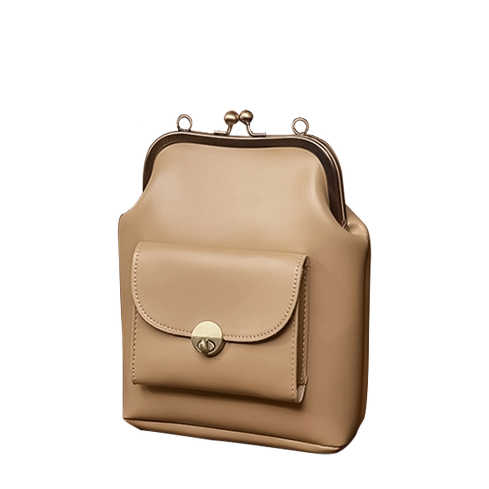 Vintage Kiss-Lock Lædertaske - Graces Retro Chic Essentiel
