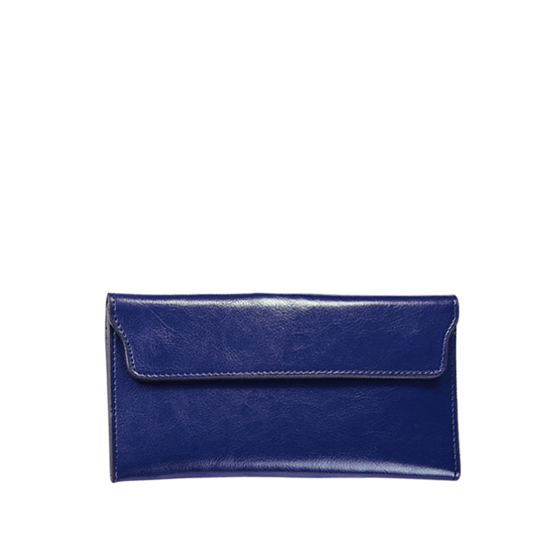 Klassisk Læder Fold-over Pung med Magnetisk Flap