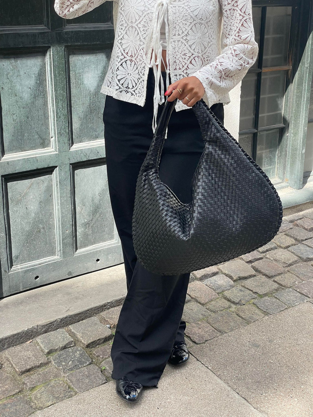 Valentina | Vævet Rød Tote Taske