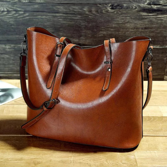 Nicoles Favorit | Vintage Læder Skuldertaske