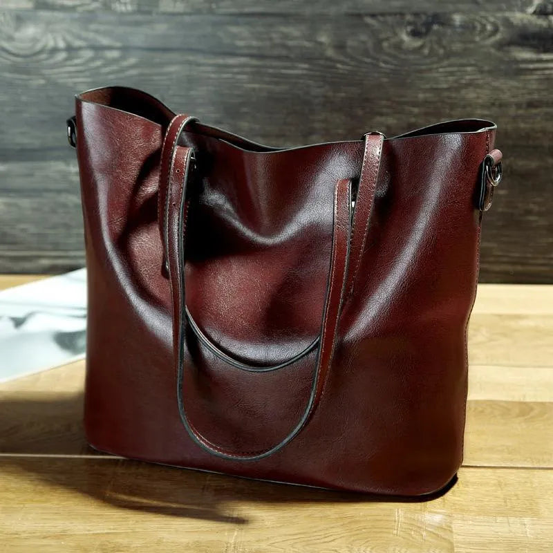 Nicoles Favorit | Vintage Læder Skuldertaske