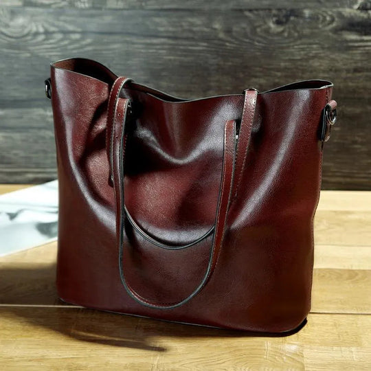 Nicoles Favorit | Vintage Læder Skuldertaske