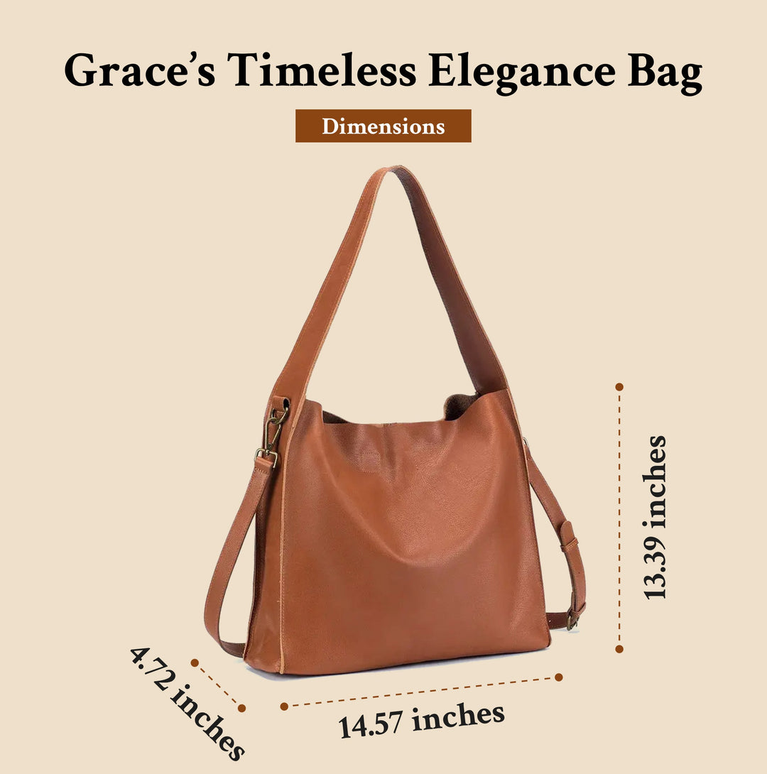 Graces Tidløse Elegance | Ægte Læder Tote Taske