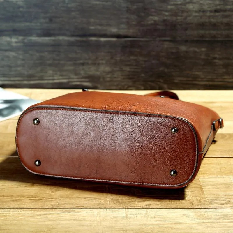 Nicoles Favorit | Vintage Læder Skuldertaske